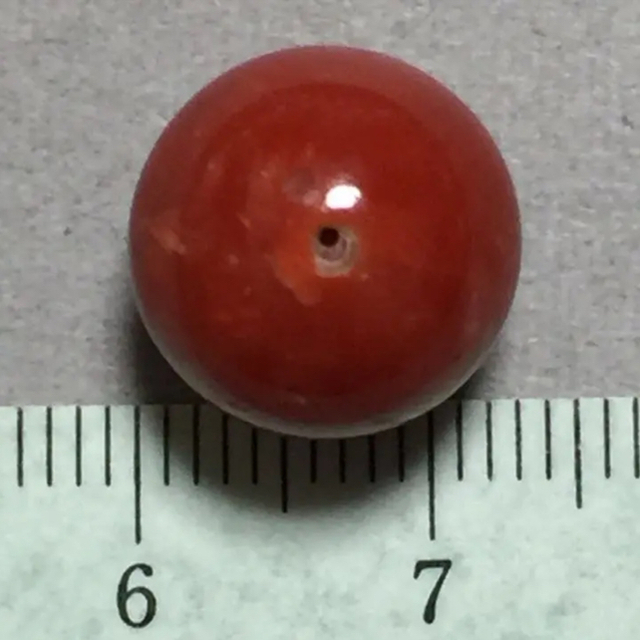 c95天然濃赤本珊瑚 片穴 12.85mm 14.40ct 2.88g | livro.funcionalink