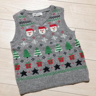 エイチアンドエム(H&M)の【週末削除】クリスマスデザイン　ベスト　(ニット)