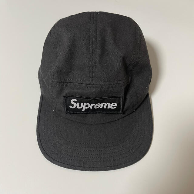 supreme box logo camp cap black