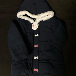 シマムラ(しまむら)の新品未使用 110 プティマイン風リボンコート ネイビー(ジャケット/上着)