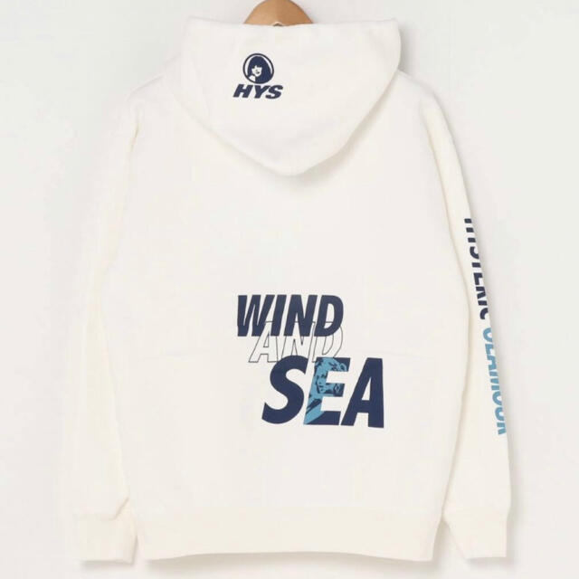 HYSTERIC GLAMOUR(ヒステリックグラマー)のHystericgramour Wind and Sea パーカー　白　M メンズのトップス(パーカー)の商品写真