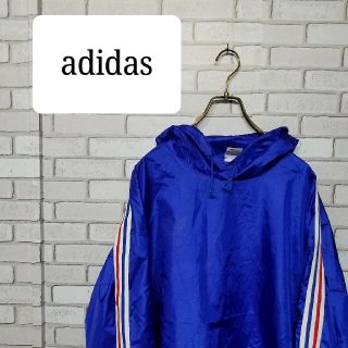 アディダス(adidas)の【adidas】アディダス　ナイロンパーカー　フーディー　トレフォイル　90s(ナイロンジャケット)