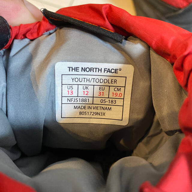 THE NORTH FACE(ザノースフェイス)のノースフェイス　ブーツ 19㎝　子供 キッズ/ベビー/マタニティのキッズ靴/シューズ(15cm~)(長靴/レインシューズ)の商品写真