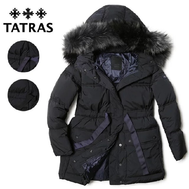 TATRAS(タトラス)のTATRAS ウエスト絞り グースダウンコート レディースのジャケット/アウター(ダウンジャケット)の商品写真