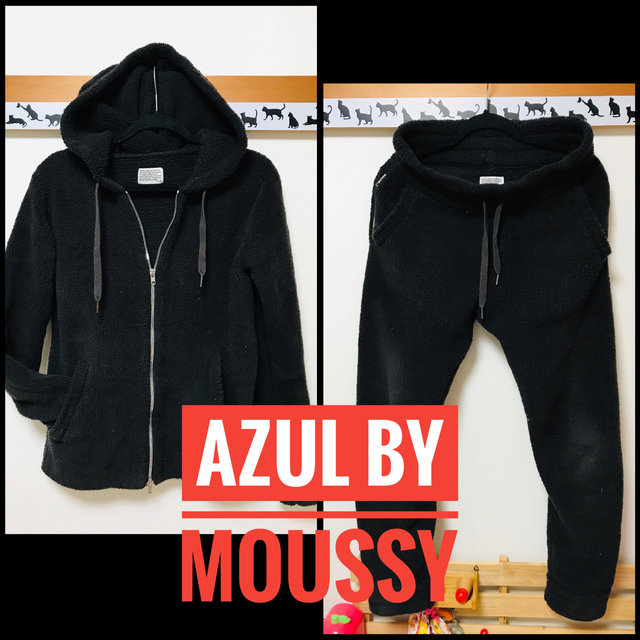 【 新品 】 AZUL by mouzy 上下 セットアップ ネイビー L