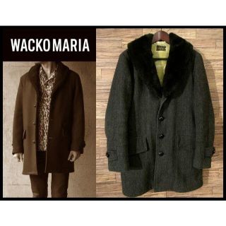 ワコマリア(WACKO MARIA)のやっぺ様専用 ワコマリア ヘリンボーン ウール ムートン ギャング コート S(チェスターコート)