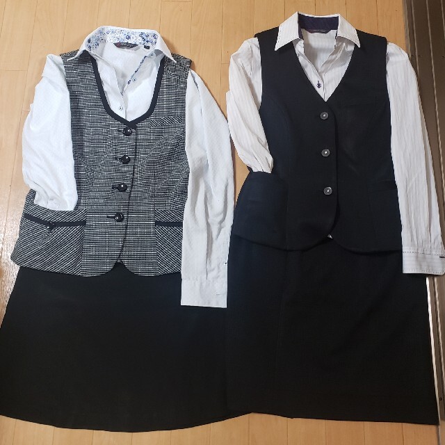 事務制服/OL制服 ベスト+スカート+ブラウス レディースのフォーマル/ドレス(スーツ)の商品写真