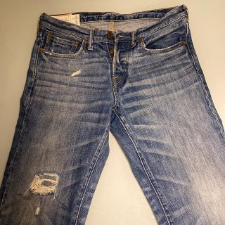 アバクロンビーアンドフィッチ(Abercrombie&Fitch)のアバクロ ダメージジーンズ W30×L30 デニム 青(デニム/ジーンズ)