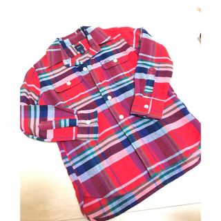 ギャップキッズ(GAP Kids)の新品　GAP kids ネルシャツ　赤緑紺チェック　120(ブラウス)