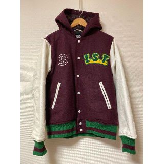 メンズStussy/ステューシー スタジャン フード付き ワインレッド