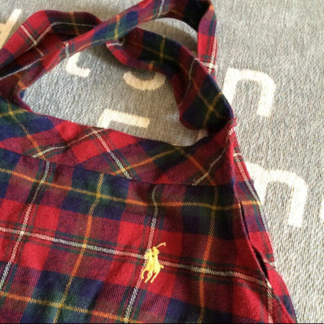 POLO RALPH LAUREN - ラルフローレン エプロン チェック 赤の POLO RALPH LAUREN - ラルフローレン エプロン チェック 赤の
