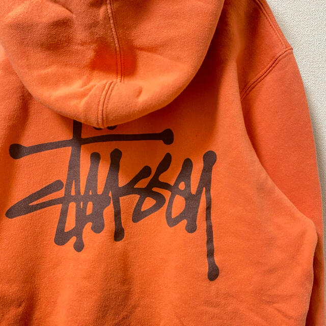 素材｟希少カラー ｠STUSSY 両面ロゴパーカー アメリカ製 90s