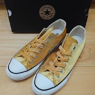 コンバース(CONVERSE)の【本日値下げ】コンバース  コンバース24.5 新品 人気 ゴールド(スニーカー)