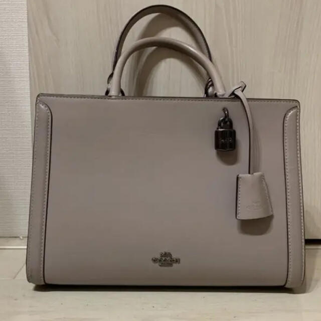 バッグ極美品 コーチ ゾーイ リザード エンボスド キャリーオール