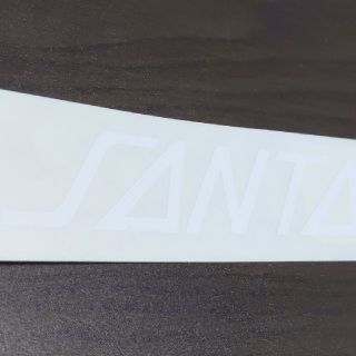 (縦4.8cm横26.7cm)SANTACRUZ 白文字ステッカー(スケートボード)