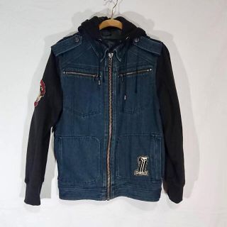 ハーレーダビッドソン(Harley Davidson)の☆HARLEY-DAVIDSON☆デニムレイヤードジャケットsize M(Gジャン/デニムジャケット)