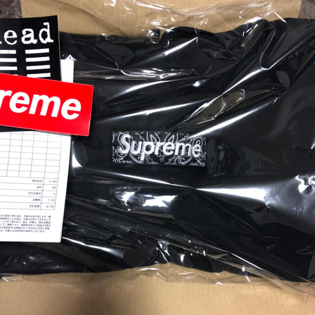 supreme Bandana Box Logo Hooded 黒 M