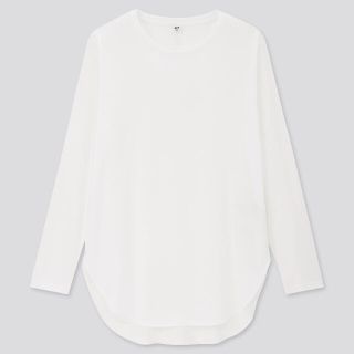 ユニクロ(UNIQLO)のユニクロ　コットンロングシャツテールT(カットソー(長袖/七分))