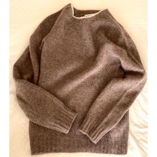 マーガレットハウエル(MARGARET HOWELL)の【MHL.】シェットランドウールのセーター/SIZE1/モカブラウン(ニット/セーター)