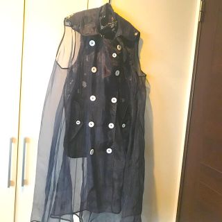 サカイ(sacai)のsacaiシースルーベストコート(ロングコート)