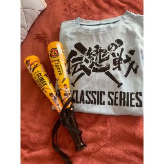 ハンシンタイガース(阪神タイガース)の阪神タイガース　メガフォン、Ｔシャツセット(応援グッズ)