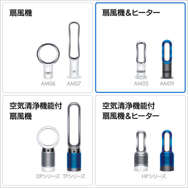 Dyson(ダイソン)のDyson ダイソン ホットアンドクール AM09 WN スマホ/家電/カメラの冷暖房/空調(ファンヒーター)の商品写真