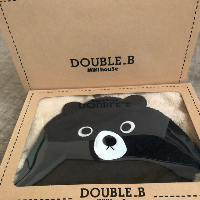 DOUBLE.B(ダブルビー)の【新品未使用】DOUBLE.B  MIKIHOUSE クマさんフーディ キッズ/ベビー/マタニティのベビー服(~85cm)(バスローブ)の商品写真