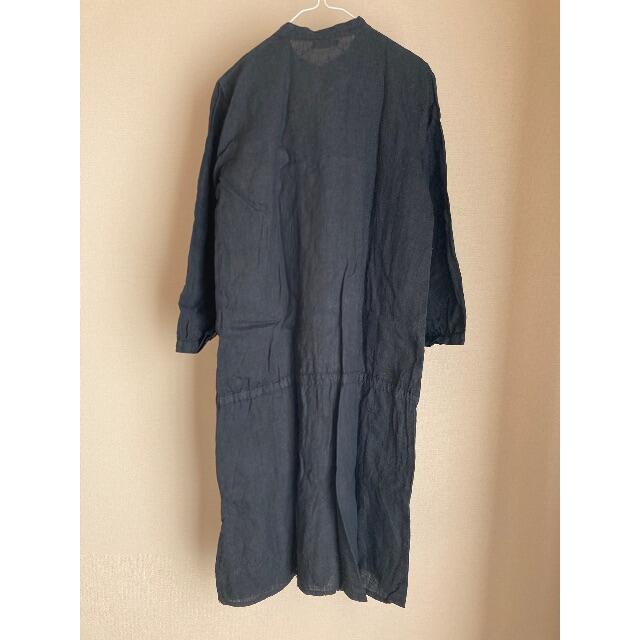 fog linen work(フォグリネンワーク)の【fog linen work】リネンのワンピース/ブラック レディースのワンピース(ひざ丈ワンピース)の商品写真