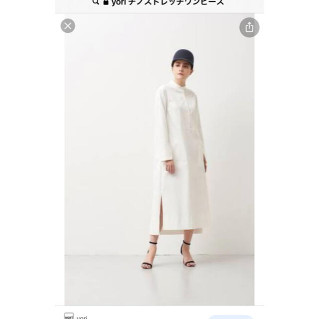 ヨリyori チノストレッチシャツワンピース美品ayako レディースのスカート(ロングスカート)の商品写真