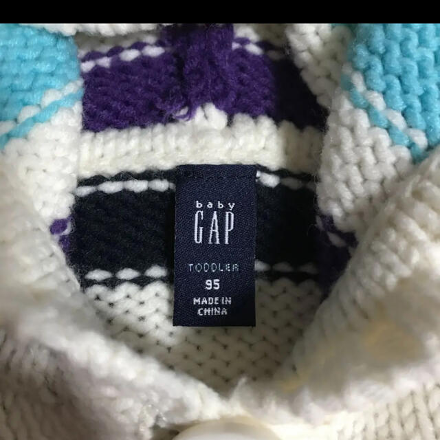 babyGAP(ベビーギャップ)のbaby GAP ニット　セーター　95 マルチカラー　ベビーギャップ　フード キッズ/ベビー/マタニティのキッズ服女の子用(90cm~)(ニット)の商品写真