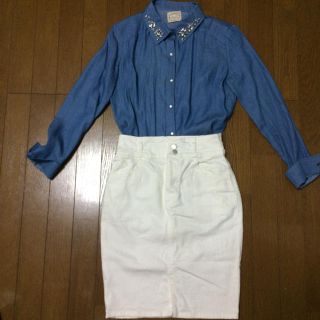 トッコ(tocco)のtocco ビジュー付きシャツ♡(シャツ/ブラウス(長袖/七分))