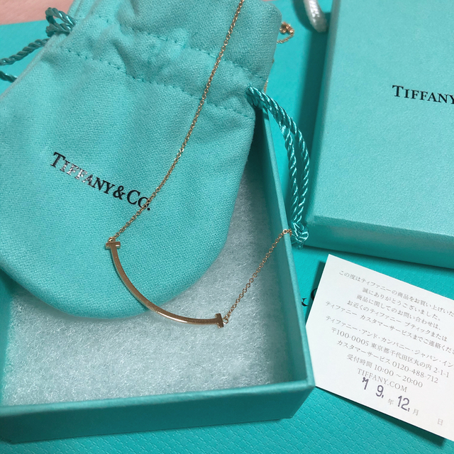 Tiffany & Co. - 新品未使用　Tiffany Tスマイルネックレス