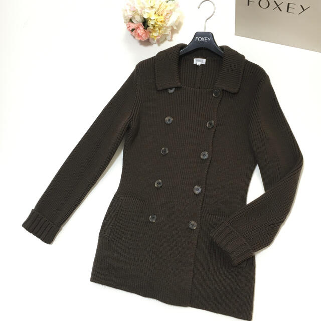 美品 FOXEY フォクシー ウール ニット コート ジャケット | livro