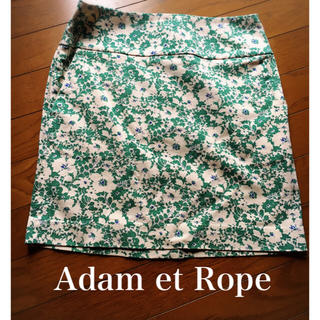 アダムエロぺ(Adam et Rope')のグリーン花柄スカート(その他)