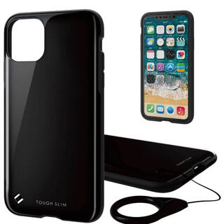 エレコム(ELECOM)のiPhone 11 Pro Max用 耐衝撃TOUGH SLIMケース ブラック(iPhoneケース)