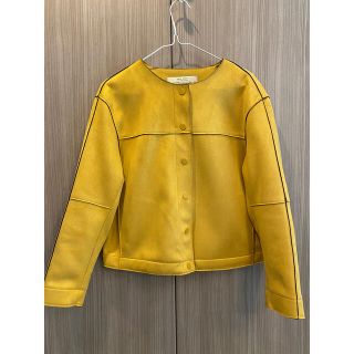 ザラ(ZARA)のZARA ベーシック　スエードアウター(ノーカラージャケット)