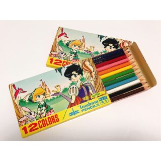 トンボエンピツ(トンボ鉛筆)のリボンの騎士　色鉛筆12本セット（1970年代）(色鉛筆)