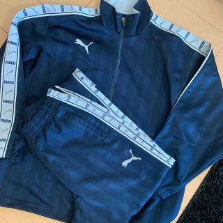 プーマ PUMA ベロア ジャージ セットアップ 上下 XL ネイビー ♪