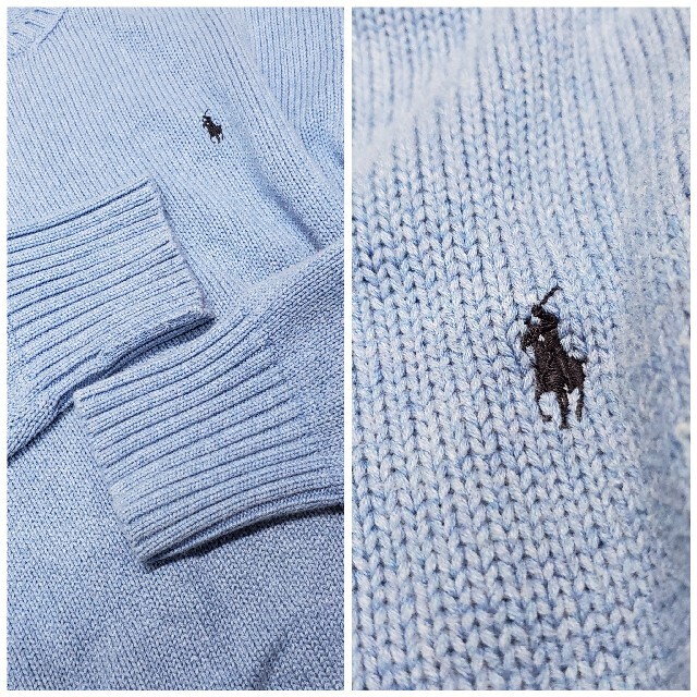 POLO RALPH LAUREN(ポロラルフローレン)のポロ ラルフローレン ワンポイント 刺繍 ニット セーター XXL レディースのトップス(ニット/セーター)の商品写真