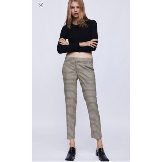 ザラ(ZARA)のZARA チェック柄チノパンツ EU37(チノパン)