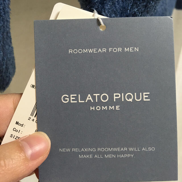 gelato pique(ジェラートピケ)の新品 gelato pique homme スムーズィーバックロゴパーカー メンズのトップス(パーカー)の商品写真