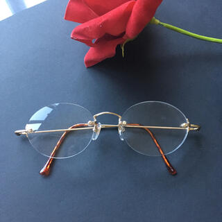 メガネ　老眼鏡　1.0   ゴールドとこげ茶のフレーム(サングラス/メガネ)