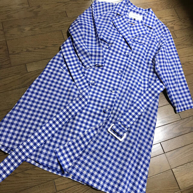 ルシェルブルー チェックジャケット check shirt jacket レディース