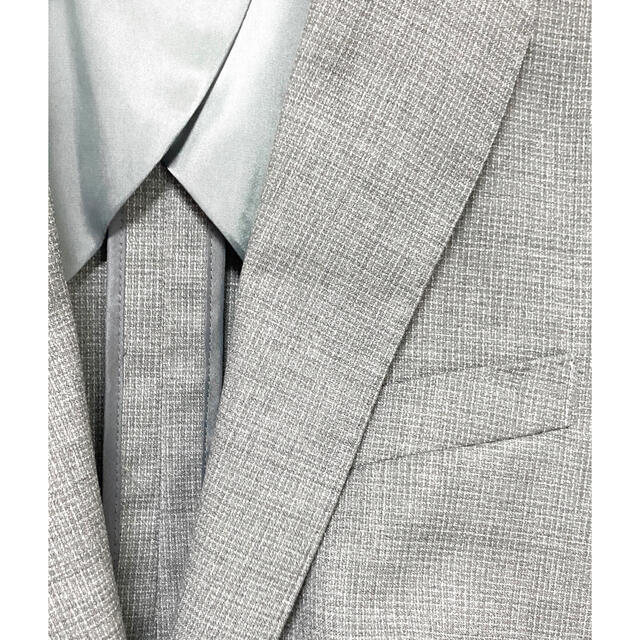 THE SUIT COMPANY(スーツカンパニー)のスーツカンパニー美品スーツマイクロチェック柄ジャケットREDAウールグレー   レディースのフォーマル/ドレス(スーツ)の商品写真