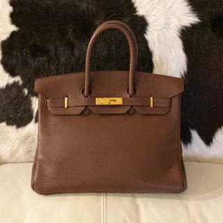 エルメス(Hermes)の【専用　銀座本店】エルメス　バーキン　35 ブラウン　ゴールド　美品　(ハンドバッグ)