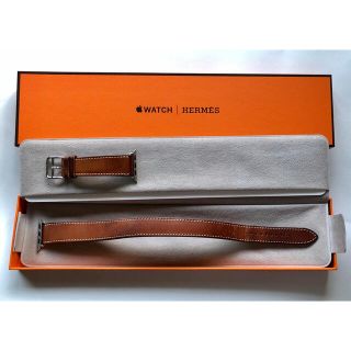 アップルウォッチ(Apple Watch)のApple Watch HERMES ドゥブルトゥール レザーストラップ(腕時計)