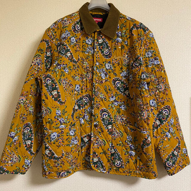 Supreme Quilted Paisley Jacket Mustard L