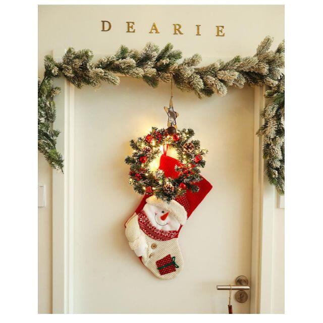 D43D クリスマスリース LED クリスマス飾り 玄関リース 直径30cm D43D クリスマスリース LED クリスマス飾り 玄関リース 直径30cm