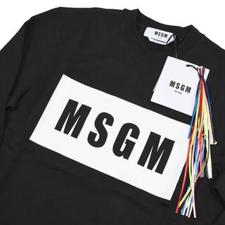 エムエスジイエム(MSGM)のMSGM  ブラックBOXロゴスウェット トレーナー M(スウェット)