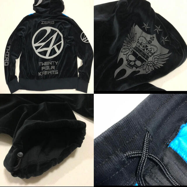 24karats(トゥエンティーフォーカラッツ)の美品　24karats × 三代目JSB ZERO  ベロアセットアップ メンズのトップス(ジャージ)の商品写真